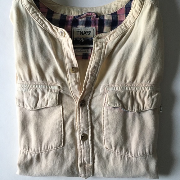 TNA Cream Flannel Shirt - Picture 2 of 6